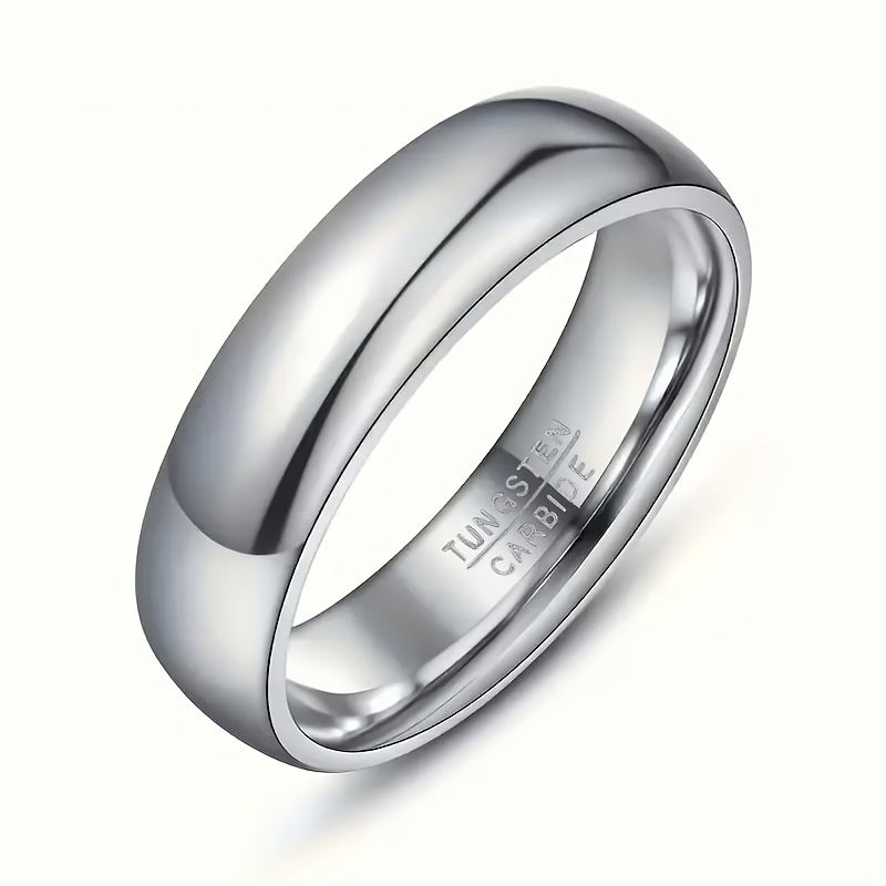Ladies' 6Mm Tungsten Minimalist Ring for Couples